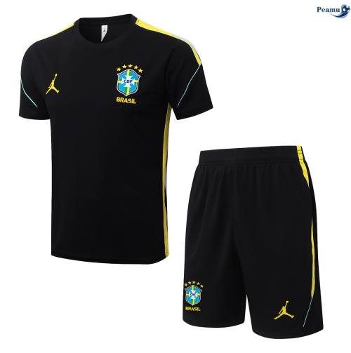 Camisola Kit Equipamento Training Brasil + Calções Negro/Amarillo 2026