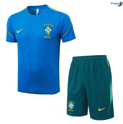 Camisola Kit Equipamento Training Brasil + Calções Azul 2026