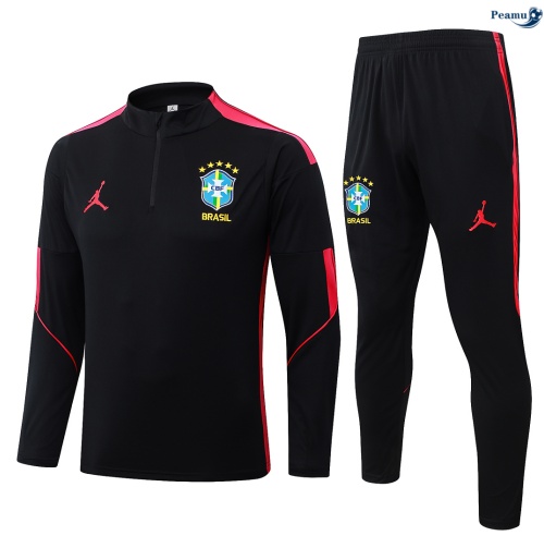 Fato de Treino Brasil Criancas Negro/Rojo 2026