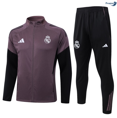 Casaco de Fato de Treino Real Madrid Gris/Púrpura 2026