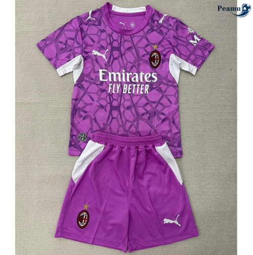 Camisola Futebol AC Milan Crianças Equipamento Portero Violeta 2026-2027