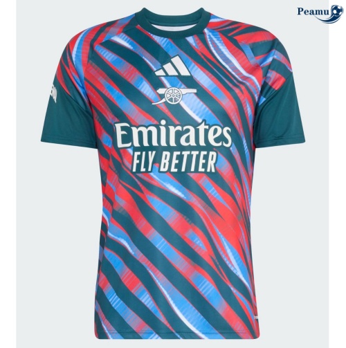Camisola Futebol Arsenal Equipamento Pre-Match Rojo/azul ciel 2026-2027