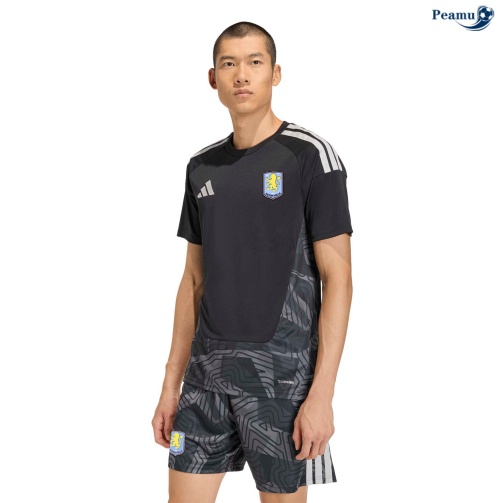 Camisola Futebol Aston Villa Equipamento Manga Larga Negro 2026-2027