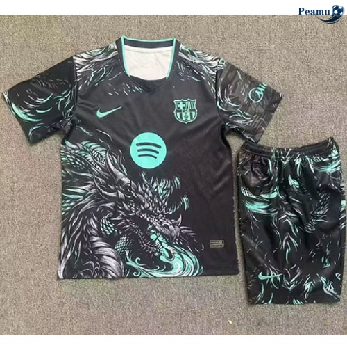 Camisola Futebol Barcelona Crianças Equipamento dragón negro 2026-2027