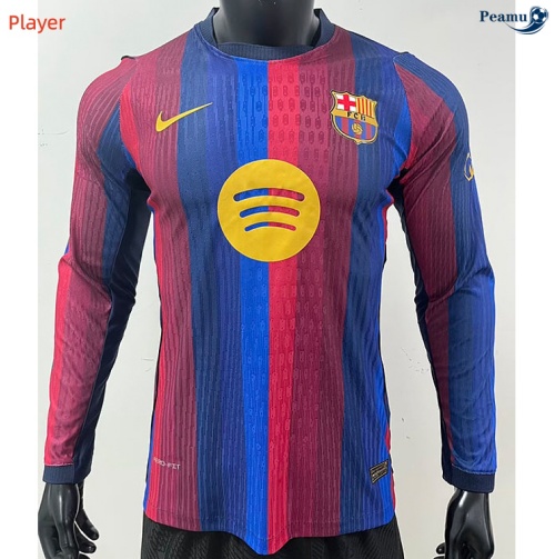 Camisola Futebol Barcelona Player Principal Equipamento Manga Larga 2026-2027
