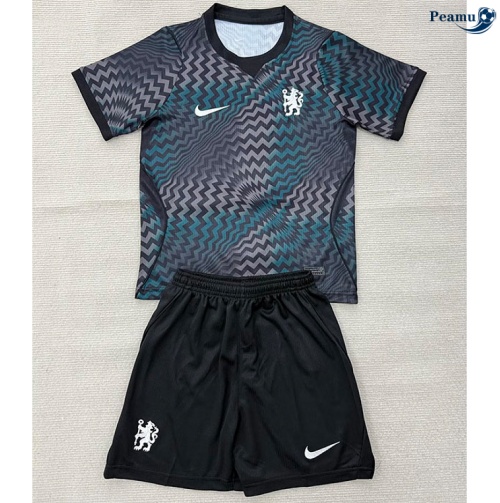 Camisola Futebol Chelsea Crianças Equipamento Portero negro 2026-2027
