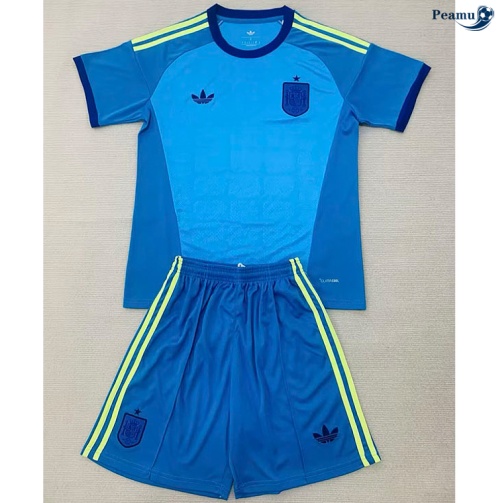 Camisola Futebol Espanha Crianças Equipamento Manga Larga Azul 2026-2027