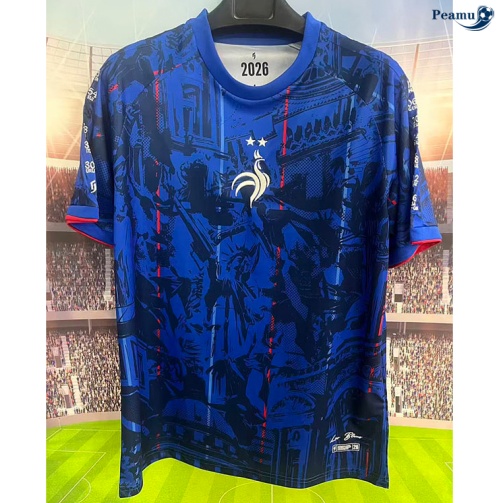 Camisola Futebol França Equipamento Azul 2026-2027