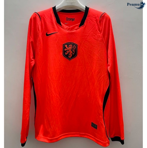 Camisola Futebol Holanda Principal Equipamento Manga Larga 2026-2027