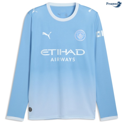 Camisola Futebol Manchester City Principal Equipamento Manga Larga 2026-2027