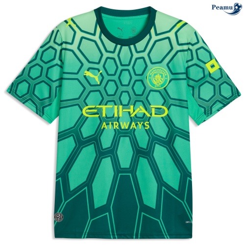 Camisola Futebol Manchester City Equipamento Manga Larga Verde 2026-2027