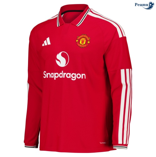 Camisola Futebol Manchester United Principal Equipamento Manga Larga 2026-2027