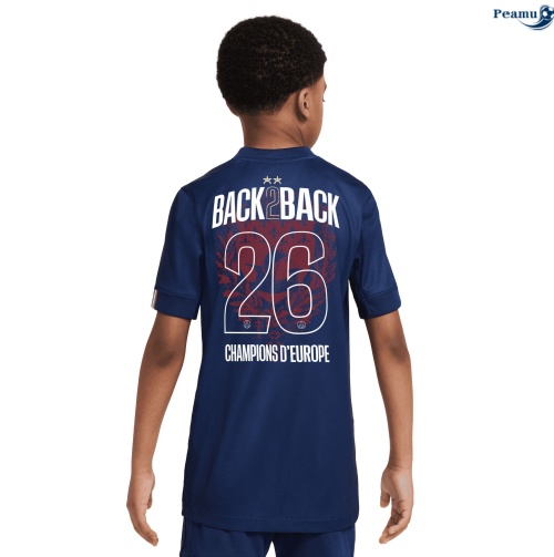 Camisola Futebol PSG Crianças Principal Equipamento 2 étoiles Champions D’Europe 2025-2026