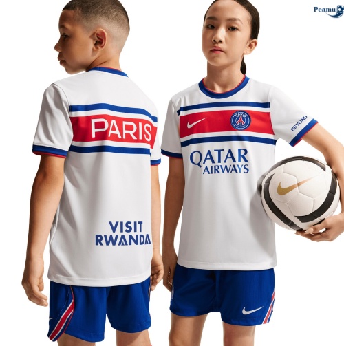 Camisola Futebol PSG Crianças Dri-FIT Principal Equipamento Pre-Match Blanco 2026-2027