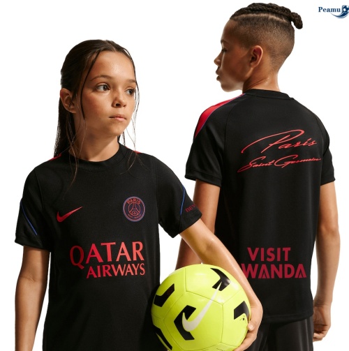 Camisola Futebol PSG Crianças Equipamento Pre-Match negro 2026-2027