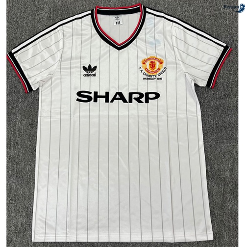 Camisola Futebol Retrô Manchester United Alternativa Equipamento 1982-83