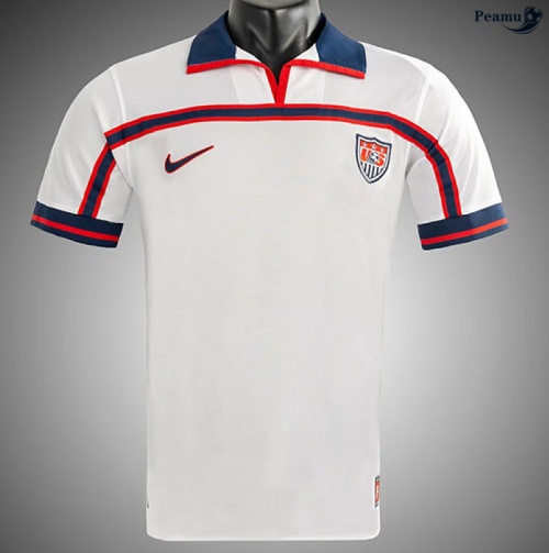 Camisola Futebol Retrô Estados Unidos Principal Equipamento 1998
