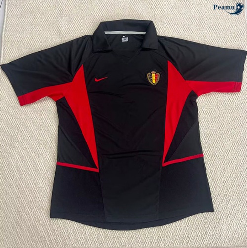 Camisola Futebol Retrô Bélgica Alternativa Equipamento 2002