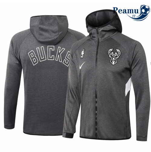 Peamu - Giacca Fato de Treino A Capuche Milwaukee Bucks - Preto