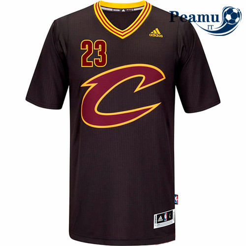 Peamu - LeBron James, Cleveland Cavaliers - Preto Sleeve Swingman