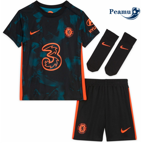 Peamu - Camisola Futebol Chelsea Terceiro Equipamento Crianças 2021-2022