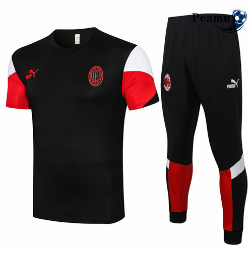 Peamu - Kit Camisola Entrainement foot AC Milan + Pantalon Preto 2021-2022