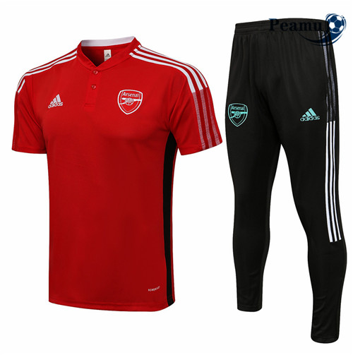 Peamu - Kit Camisola Entrainement foot Polo Arsenal + Pantalon Vermelho 2021-2022