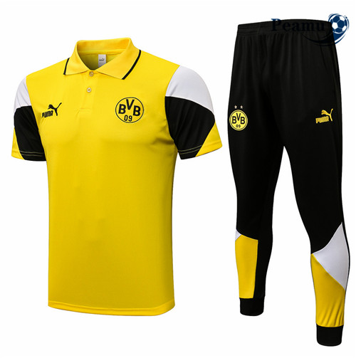 Peamu - Kit Camisola Entrainement foot Polo Borussia Dortmund + Pantalon Amarelo 2021-2022