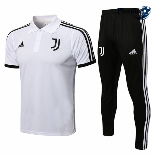 Peamu - Kit Camisola Entrainement foot Polo Juventus + Pantalon Branco/Preto 2021-2022