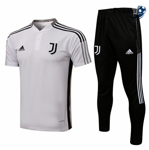 Peamu - Kit Camisola Entrainement foot Polo Juventus + Pantalon Branco 2021-2022