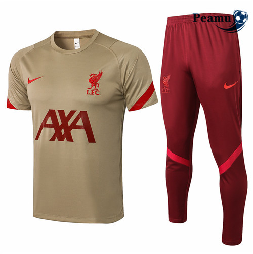 Peamu - Kit Camisola Entrainement foot Liverpool + Pantalon Kaki 2021-2022