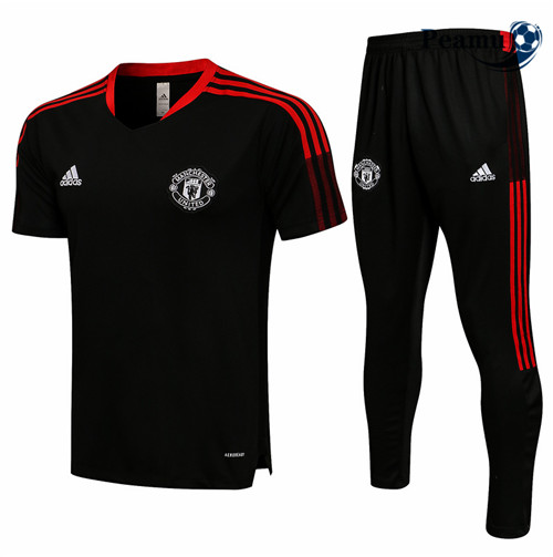 Peamu - Kit Camisola Entrainement foot Manchester United + Pantalon Preto 2021-2022
