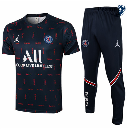 Peamu - Kit Camisola Entrainement foot Jordan PSG + Pantalon Azul Marinho 2021-2022