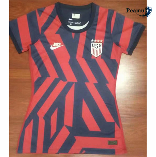 Peamu - Camisola Futebol Estados Unidos Mulher Vermelho 2021-2022
