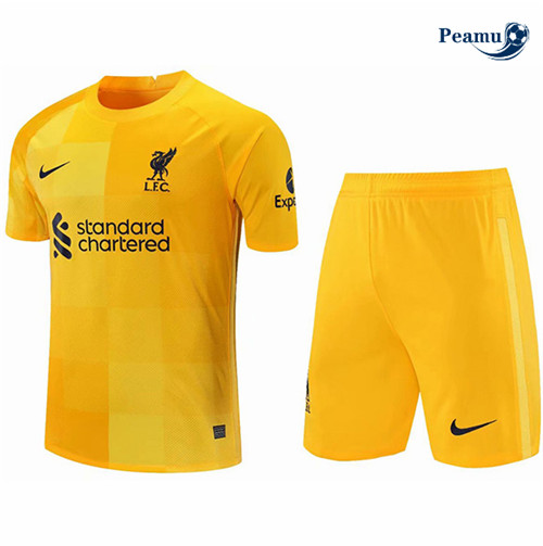 Peamu - Camisola Futebol Liverpool Gardien de but + short Amarelo 2021-2022