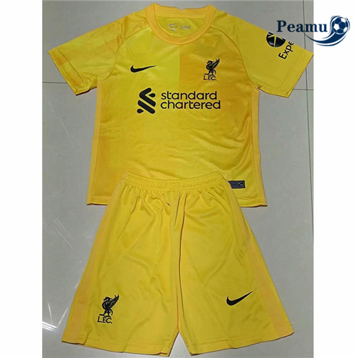 Peamu - Camisola Futebol Liverpool Crianças Gardien de but Amarelo 2021-2022