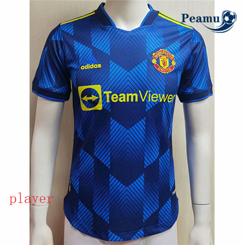 Peamu - Camisola Futebol Manchester United Player Version Azul 2020-2021