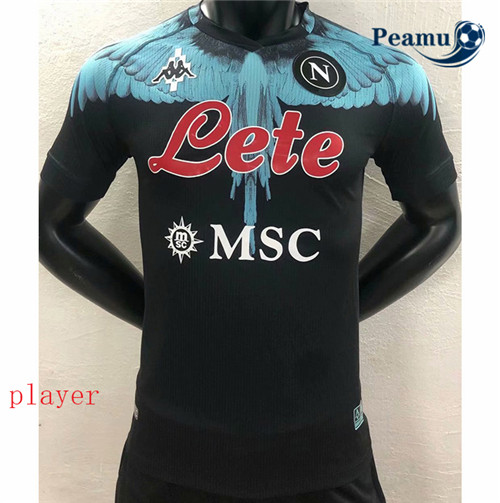 Peamu - Camisola Futebol Naples Player Version joint Edition Preto 2020-2021