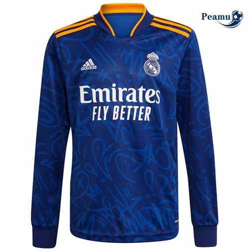 Peamu - Camisola Futebol Real Madrid Alternativa Equipamento Manche Longue 2021-2022