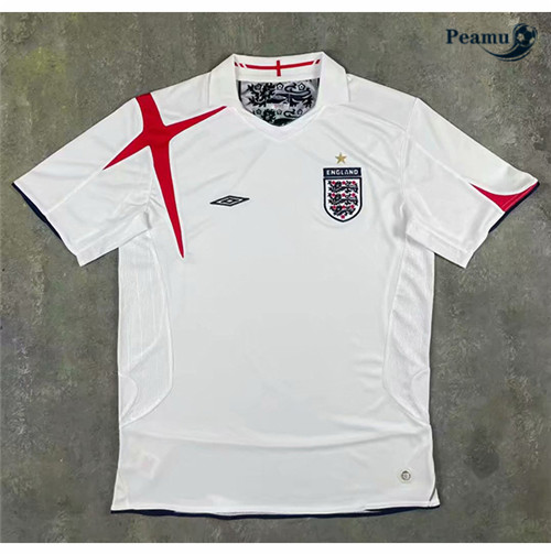 Peamu - Camisola Futebol Retro Inglaterra Principal Equipamento Branco 2006