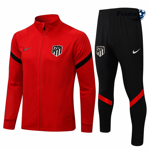 Peamu - Casaco de Fato de Treino Atletico Madrid Vermelho 2021-2022 Coronel Rond