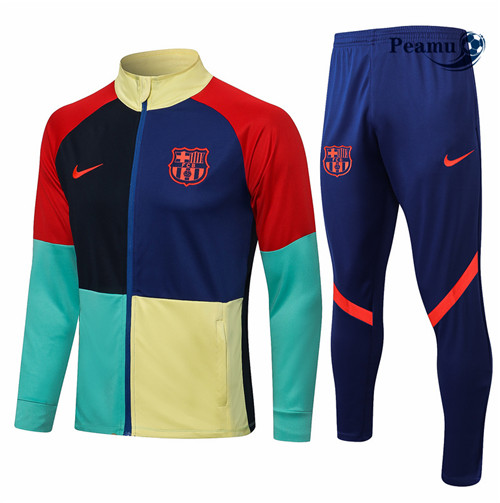 Peamu - Casaco de Fato de Treino Barcelona Amarelo/Vermelho/Azul/vert 2021-2022
