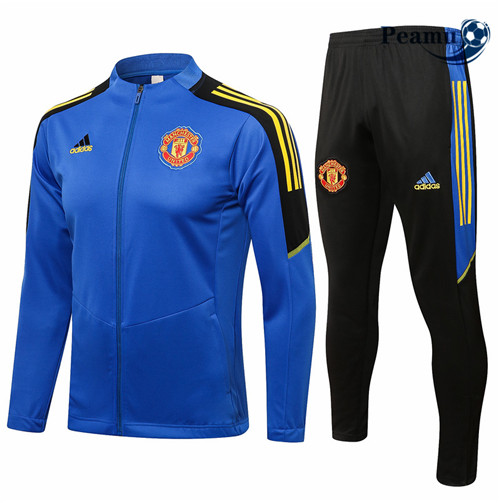 Peamu - Casaco de Fato de Treino Manchester United Azul 2021-2022