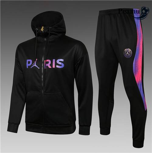 Peamu - Casaco de Sweat de Fato de Treino Jordan PSG Crianças Preto 2021-2022
