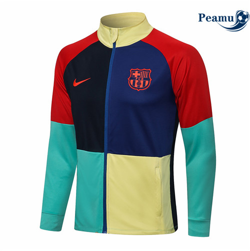 Peamu - Jaqueta Futebol Barcelona Amarelo/Vermelho/Azul/vert 2021-2022