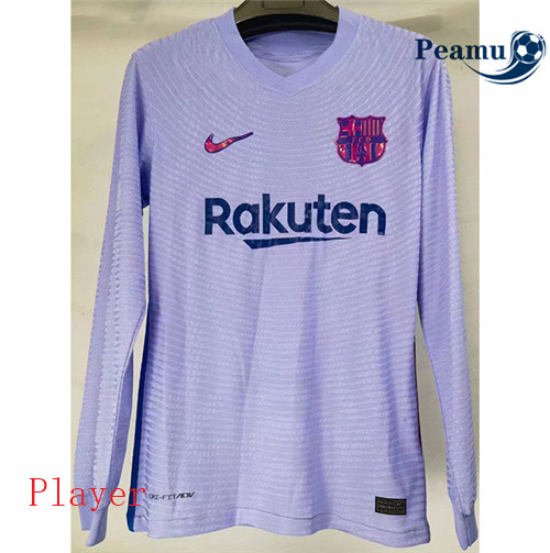 Camisola Futebol Barcelona Player Version Alternativa Equipamento Manche Longue 2021-2022