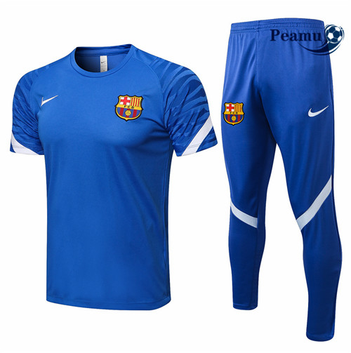 Kit Camisola Entrainement foot Barcelona + Pantalon Azul 2021-2022