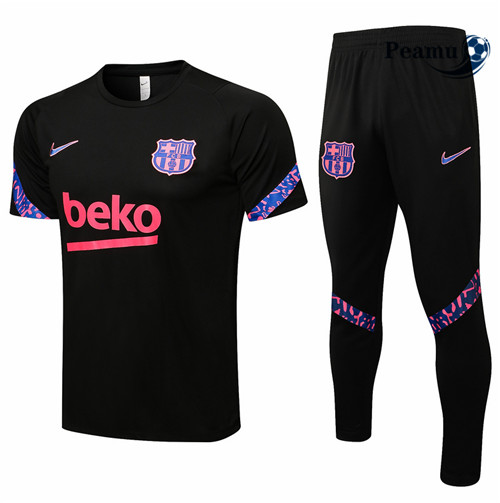 Kit Camisola Entrainement foot Barcelona + Pantalon Preto 2021-2022