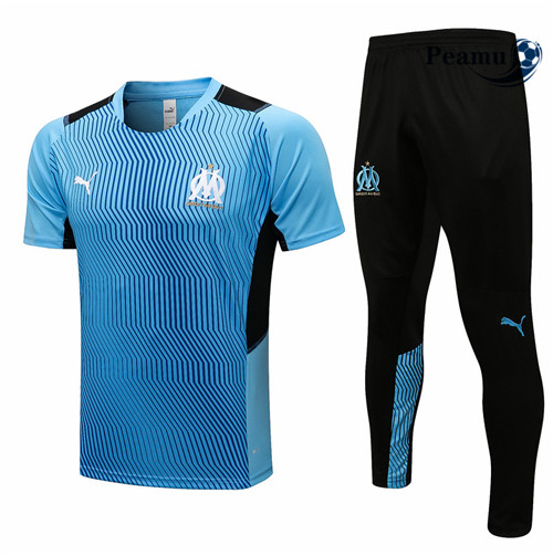 Kit Camisola Entrainement foot Marsella + Pantalon Azul Clair 2021-2022