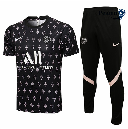Kit Camisola Entrainement foot PSG + Pantalon Preto 2021-2022